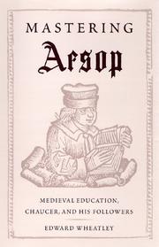 Cover of Mastering Aesop by Edward Wheatley