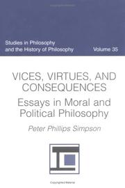 Cover of Vices, Virtues, and Consequences by Peter Phillips Simpson
