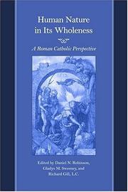 Cover of Human nature in its wholeness by Daniel N. Robinson