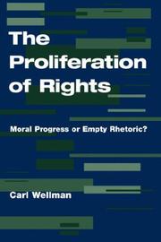 Front cover of The Proliferation of Rights by Carl Wellman