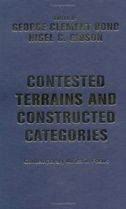 Cover of Contested terrains and constructed categories by George C. Bond