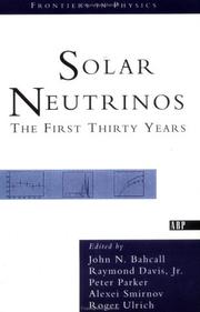 Front cover of Solar neutrinos by John N. Bahcall