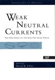 Cover of Weak Neutral Currents by David Cline