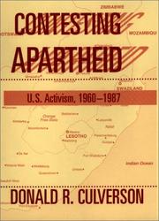 Cover of Contesting apartheid by Donald R. Culverson