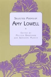 Front cover of Selected poems of Amy Lowell by Amy Lowell