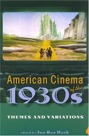 Front cover of American Cinema of the 1930s by Ina Rae Hark