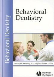 Cover of Behavioral dentistry by David I. Mostofsky