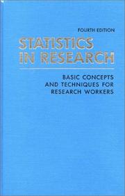 Cover of Statistics in research by Bernard Ostle