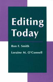 Cover of Editing today by Ron F. Smith