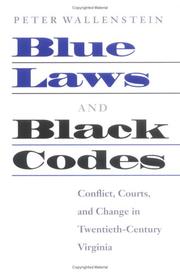 Cover of Blue laws and Black codes by Peter Wallenstein