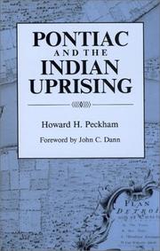 Cover of Pontiac and the Indian uprising by Howard Henry Peckham