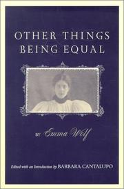 Cover of Other things being equal by Wolf, Emma