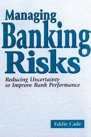 Cover of Managing banking risks by Eddie Cade