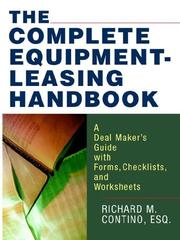 Front cover of The Complete Equipment-Leasing Handbook by Richard, M. Contino