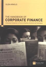Cover of Handbook of corporate finance by Glen Arnold