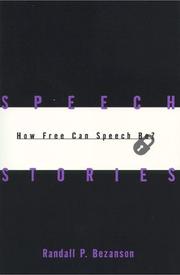 Cover of Speech stories by Randall P. Bezanson
