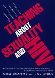 Front cover of Teaching about sexuality and HIV by Evonne Hedgepeth