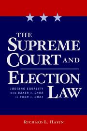 Cover of The Supreme Court and Election Law by Richard L. Hasen