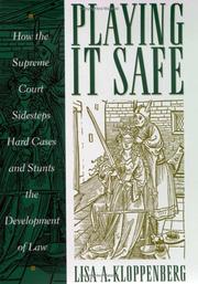 Cover of Playing it safe by Lisa A. Kloppenberg