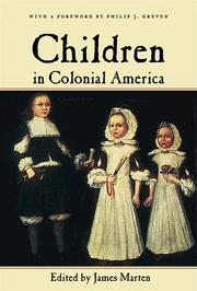 Front cover of Children in colonial America by James Alan Marten