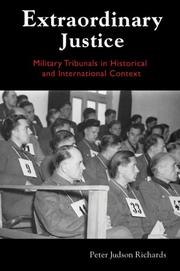 Cover of Extraordinary justice by Peter Judson Richards