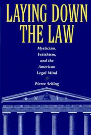 Cover of Laying down the law by Pierre Schlag