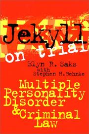Cover of Jekyll on Trial by Elyn R. Saks
