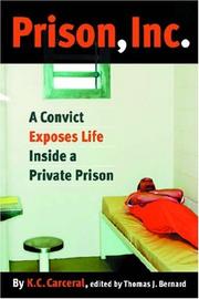 Cover of Prison, inc by K. C. Carceral