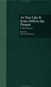 Cover of As You Like It from 1600 to the Present by E. Tomarken