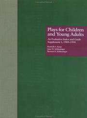 Front cover of Plays for children and young adults by Rashelle S. Karp