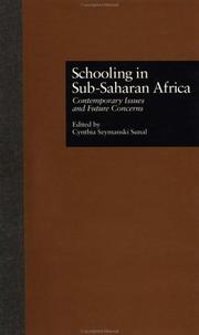Front cover of Schooling in sub-Saharan Africa by Cynthia Szymanski Sunal