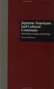 Front cover of Japanese Americans and cultural continuity by Toyotomi Morimoto