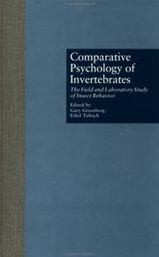 Front cover of Comparative psychology of invertebrates by Gary Greenberg