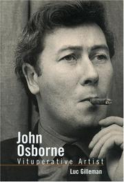 Front cover of John Osborne, vituperative artist by Luc M. Gilleman