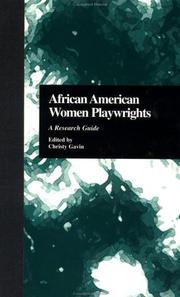 Front cover of African American women playwrights by Christy Gavin