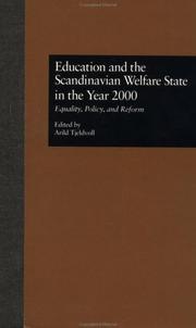 Front cover of Education and the Scandinavian welfare state in the year 2000 by Arild Tjeldvoll