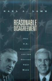 Cover of Reasonable disagreement by Karl A. Lamb