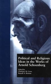 Front cover of Political and religious ideas in the works of Arnold Schoenberg by Russell A. Berman
