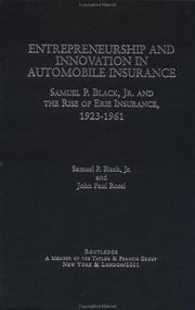 Front cover of Entrepreneurship and Innovation in Automobile Insurance by Samuel P. Black