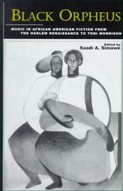 Cover of Black Orpheus by Saadi A. Simawe