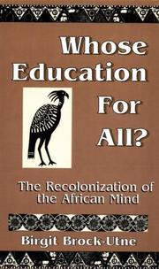 Cover of Whose education for all? by Birgit Brock-Utne