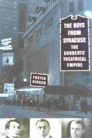 Front cover of The boys from Syracuse by Foster Hirsch