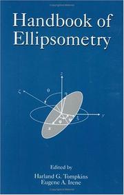 Front cover of Handbook of ellipsometry by Harland G. Tompkins