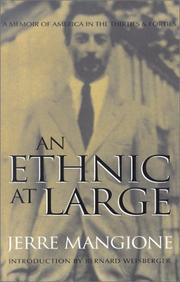 Cover of An ethnic at large by Jerre Gerlando Mangione