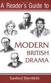 Cover of A Reader's Guide To Modern British Drama (Reader's Guides to Literature) by Sanford Sternlicht