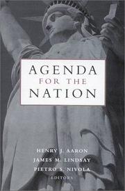 Front cover of Agenda for the nation by Henry Aaron