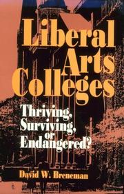 Cover of Liberal arts colleges by David W. Breneman
