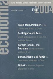 Front cover of Economia (Economia: Journal of the Latin American & Caribbean Economic Association) by Andres Velasco