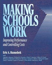 Cover of Making schools work by Eric Alan Hanushek