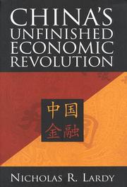 Front cover of China's unfinished economic revolution by Nicholas R. Lardy